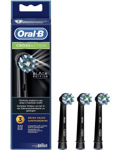Oral-B CrossAction Toothbrush Heads Black - 3 Pack