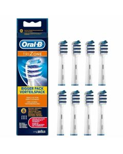Oral-B TriZone Toothbrush Heads - 8 Piece Bundle (2 Packs of 4)