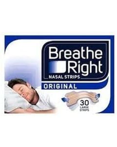 Breathe Right Snoring Congestion Relief Nasal Strips, Large, Original, 30 Strips