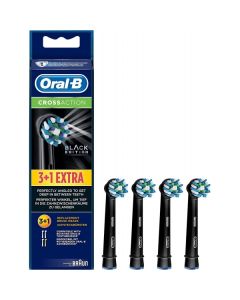 Oral-B CrossAction Toothbrush Heads Black - 4 Piece Bundle (2 Packs of 2)
