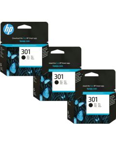 HP 301 Black Ink Cartridge Triple Pack