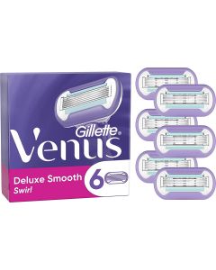 Gillette Venus Extra Smooth Swirl Razor Blades - 6 Piece Bundle (2 Packs of 3)
