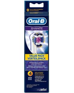 Oral-B 3D White Toothbrush Heads - 4 Pack