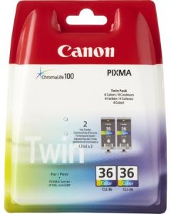 Canon CLI-36 Colour Ink Cartridge Twin Combo Pack - 1511B018