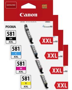 Canon CLI-581XXL Black Cyan Magenta Yellow Ink Cartridge Bundle Pack
