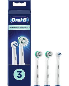 Oral-B Ortho Care Essentials Toothbrush Head2, 1 Interspace Brush and 2 Ortho Brush Heads for Teeth with Braces - Pack of 3