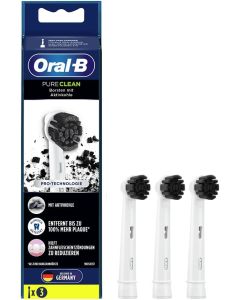 Oral-B Pure Clean Toothbrush Heads with Activated Carbon Bristles - 3 Pack