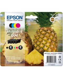 Epson 604 Pineapple Black Cyan Magenta Yellow Ink Cartridge Combo Pack