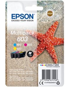 Epson 603 Starfish Cyan Magenta Yellow Ink Cartridge Combo Pack