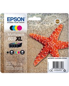 Epson 603XL Starfish Black Cyan Magenta Yellow Ink Cartridge Combo Pack