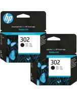 HP 302 Black Ink Cartridge Twin Pack