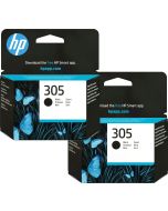 HP 305 Black Ink Cartridge Twin Pack